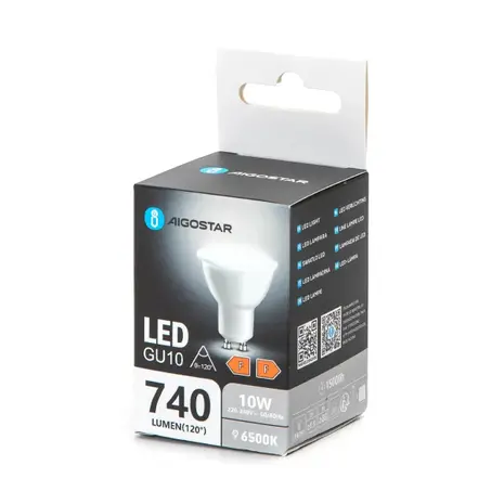 Aigostar LED spot GU10 dæmpbar - 10W erstatter 74W - Valgfri Lystemperatur Aigostar LED spot GU10 dæmpbar - 10W erstatter 74W - Valgfri Lystemperatur