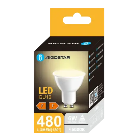 Aigostar LED spot GU10 dæmpbar - 6W erstatter 48W - Valgfri Lystemperatur Aigostar LED spot GU10 dæmpbar - 6W erstatter 48W - Valgfri Lystemperatur