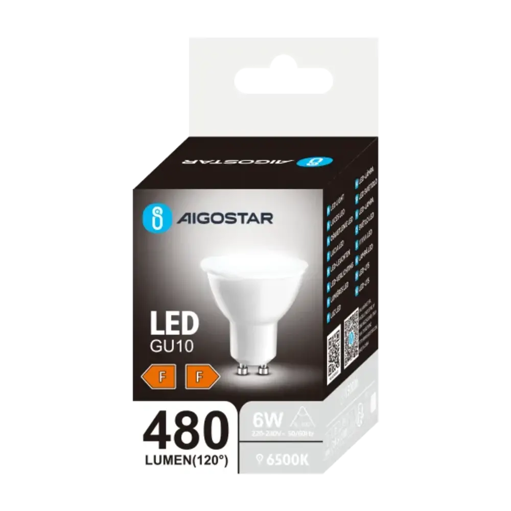 Aigostar LED spot GU10 dæmpbar - 6W erstatter 48W - Valgfri Lystemperatur Aigostar LED spot GU10 dæmpbar - 6W erstatter 48W - Valgfri Lystemperatur