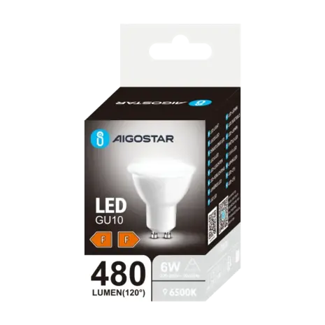 Aigostar LED spot GU10 dæmpbar - 6W erstatter 48W - Valgfri Lystemperatur Aigostar LED spot GU10 dæmpbar - 6W erstatter 48W - Valgfri Lystemperatur