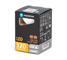 Aigostar LED spot GU10 dæmpbar - 4W erstatter 32W - Valgfri Lystemperatur Aigostar LED spot GU10 dæmpbar - 4W erstatter 32W - Valgfri Lystemperatur