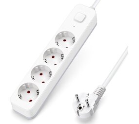 Aigostar 4-vejs strømskinne med tænd/sluk-knap Aigostar 4-vejs strømskinne med tænd/sluk-knap