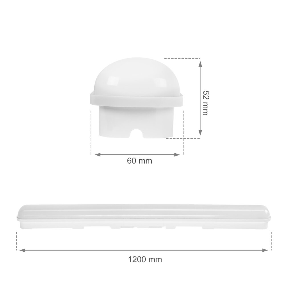 LED armatur 120cm 50W IP65 - 125lm p/w Høj Lumen - 6000K