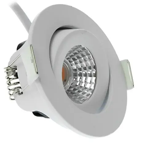 LCB LED LED mini indbygningsspot IP65 - hvid 62 mm - 5 W 450 lm - 2700 K 827 varm hvid | Skærestørrelse 52 mm – Triac dæmpbar | 230V LCB LED LED mini indbygningsspot IP65 - hvid 62 mm - 5 W 450 lm - 2700 K 827 varm hvid | Skærestørrelse 52 mm – Triac dæmpbar | 230V
