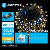 Aigostar LED-juleguirlande - 100 LED'er - 2700K & 6500K - 5 meter - IP44 vandtæt Aigostar LED-juleguirlande - 100 LED'er - 2700K & 6500K - 5 meter - IP44 vandtæt