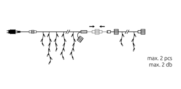 Modee Lighting LED Isbjergbelysning med Adapter - Udvidelig - 200 LED'er - 4 Meter - Højde 70 cm - Varm Hvid Modee Lighting LED Isbjergbelysning med Adapter - Udvidelig - 200 LED'er - 4 Meter - Højde 70 cm - Varm Hvid