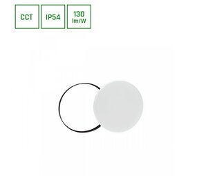 Spectrum LED loftslys NYMPHEA SORT & HVID RINGE - 24W - CCT 3000K/4000K/6000K - IP54 - 130 lm/W - 115° stråle - Hvid/Sort - Overflademontering Spectrum LED loftslys NYMPHEA SORT & HVID RINGE - 24W - CCT 3000K/4000K/6000K - IP54 - 130 lm/W - 115° stråle - Hvid/Sort - Overflademontering