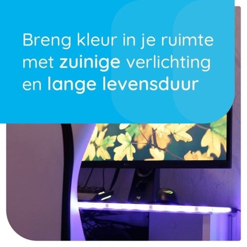 Modee LED Strip - 3m 12W - RGB+2700K - Komplet sæt - Inkl. fjernbetjening og sensor