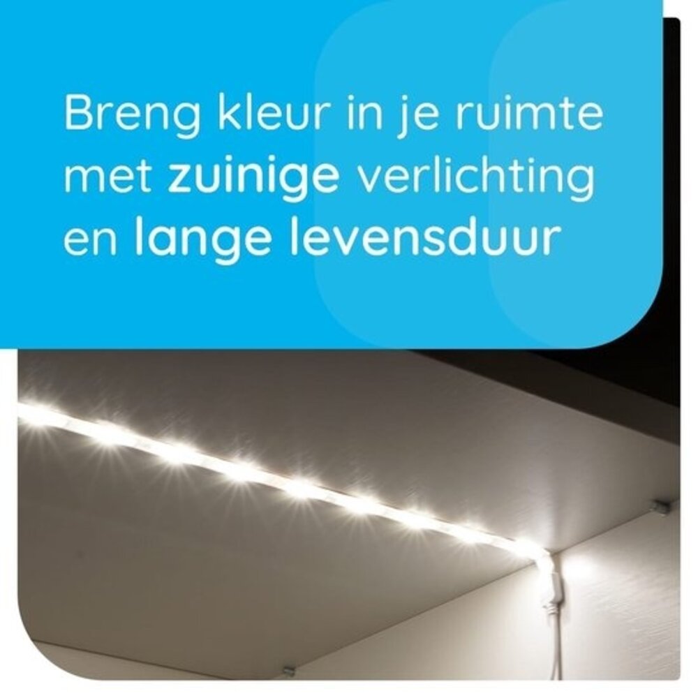 Modee LED Strip - 3m 12W - 2700K - Komplet sæt - Inkl. fjernbetjening og sensor Modee LED Strip - 3m 12W - 2700K - Komplet sæt - Inkl. fjernbetjening og sensor