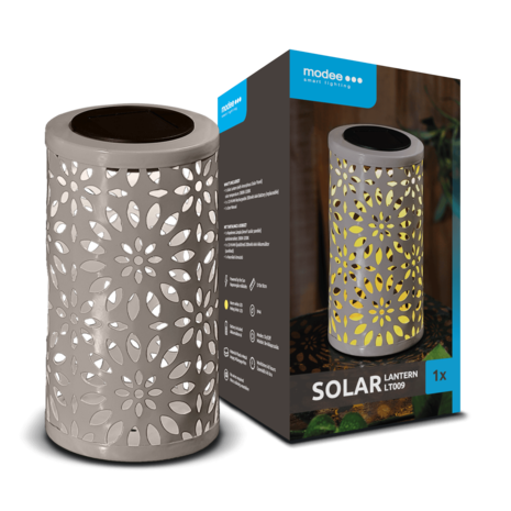 Modee LED Solcellelampe - 3000K Varm hvid - 18x10cm - LT009 Modee LED Solcellelampe - 3000K Varm hvid - 18x10cm - LT009