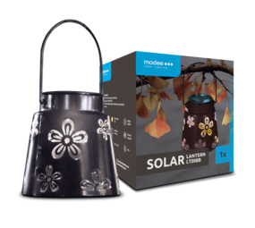 Modee LED Solcellelampe - 3000K Varm hvid - 11x11x5cm - LT008B Modee LED Solcellelampe - 3000K Varm hvid - 11x11x5cm - LT008B