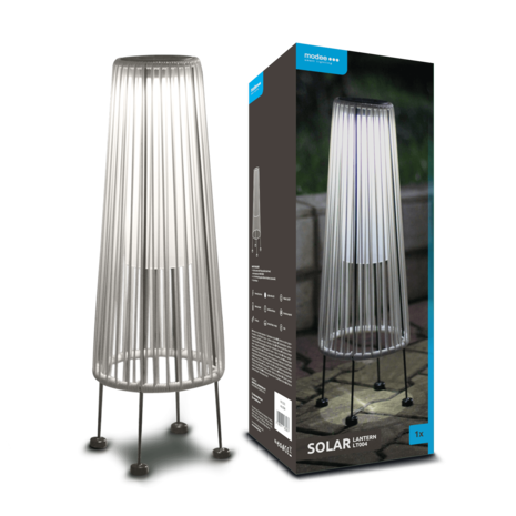 Modee LED Solcellelampe - 3000K Varm hvid - 48x17x17cm - LT004