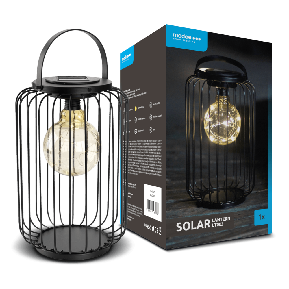 Modee LED Solcellelampe - 3000K Varm hvid - 28x17,5cm - LT003 Modee LED Solcellelampe - 3000K Varm hvid - 28x17,5cm - LT003