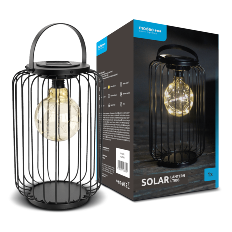 Modee LED Solcellelampe - 3000K Varm hvid - 28x17,5cm - LT003 Modee LED Solcellelampe - 3000K Varm hvid - 28x17,5cm - LT003