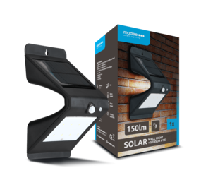 Modee LED Solcelle Væglampe med bevægelsessensor - 9000K Dagslys - 150lm - WS123 Modee LED Solcelle Væglampe med bevægelsessensor - 9000K Dagslys - 150lm - WS123