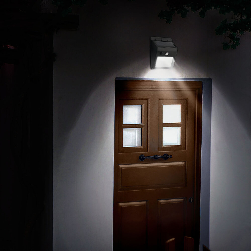 Modee LED Solcelle Væglampe med bevægelsessensor - 6000K Dagslys - WS105