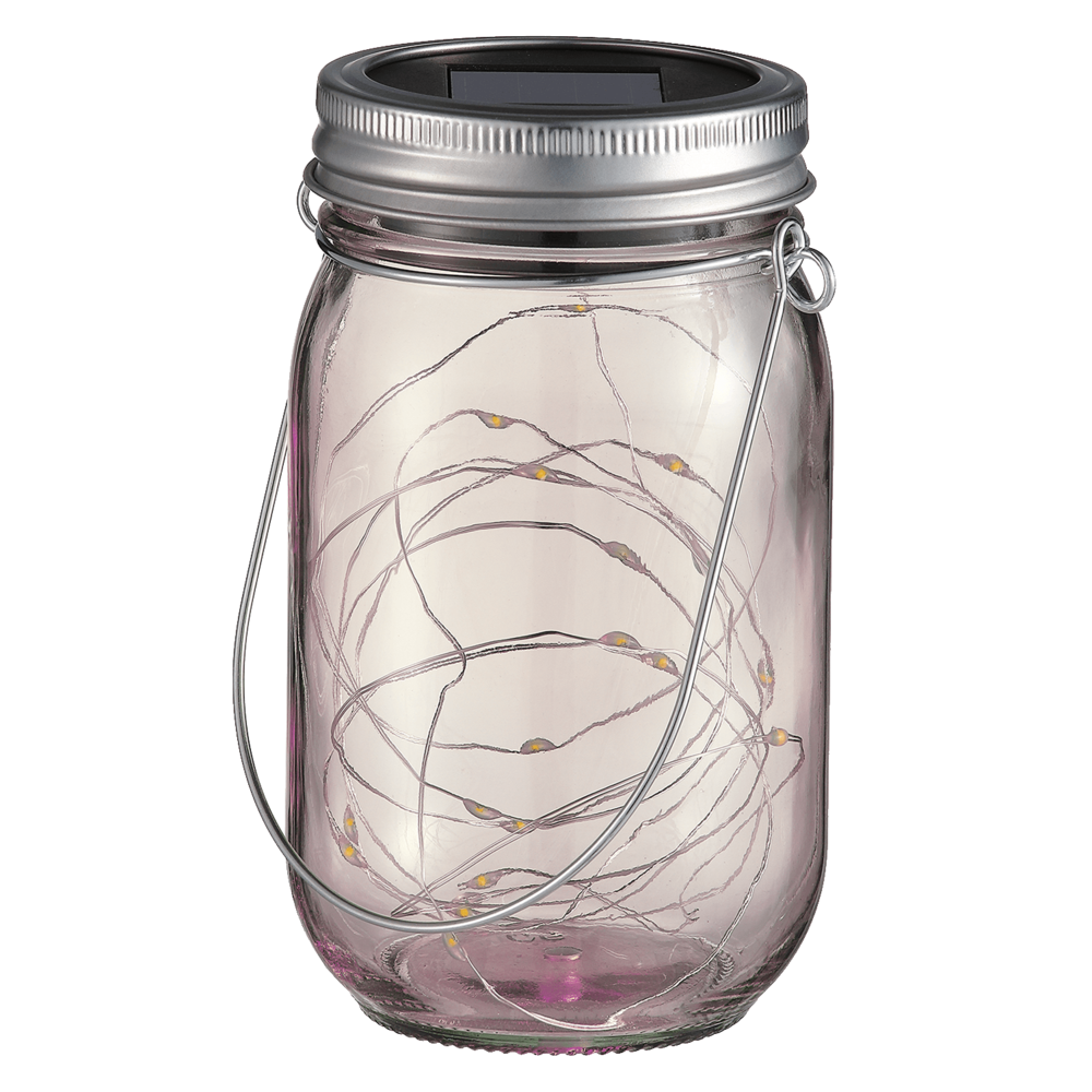 Modee LED Solcellelampe Glaslanterne - 3000K Varm hvid - DS005