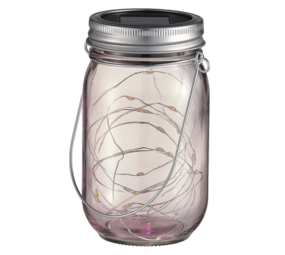 Modee LED Solcellelampe Glaslanterne - 3000K Varm hvid - DS005