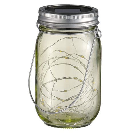 Modee LED Solcellelampe Glaslanterne - 3000K Varm hvid - DS005