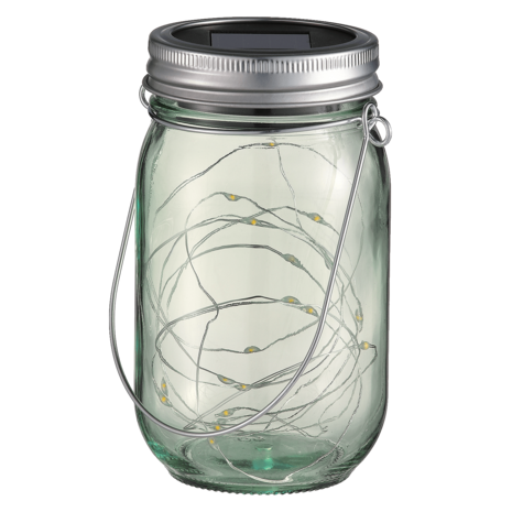 Modee LED Solcellelampe Glaslanterne - 3000K Varm hvid - DS005