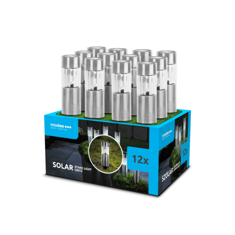 Modee LED Solcellelampe - 10000K Kold hvid - 28cm - GS012 Modee LED Solcellelampe - 10000K Kold hvid - 28cm - GS012