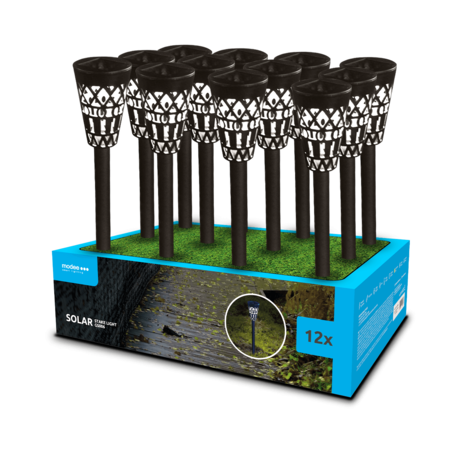 Modee LED Solcellelampe - 3000K Varm hvid - 38cm - GS006 Modee LED Solcellelampe - 3000K Varm hvid - 38cm - GS006