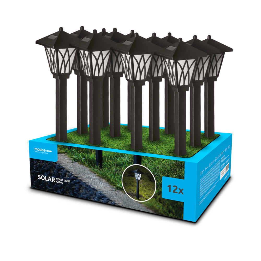 Modee LED Solcellelampe - 10000K Kold hvid - 38cm - GS005