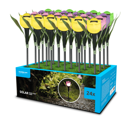 Modee LED Solcellelampe - 10000K Kold hvid - 31cm - GS004