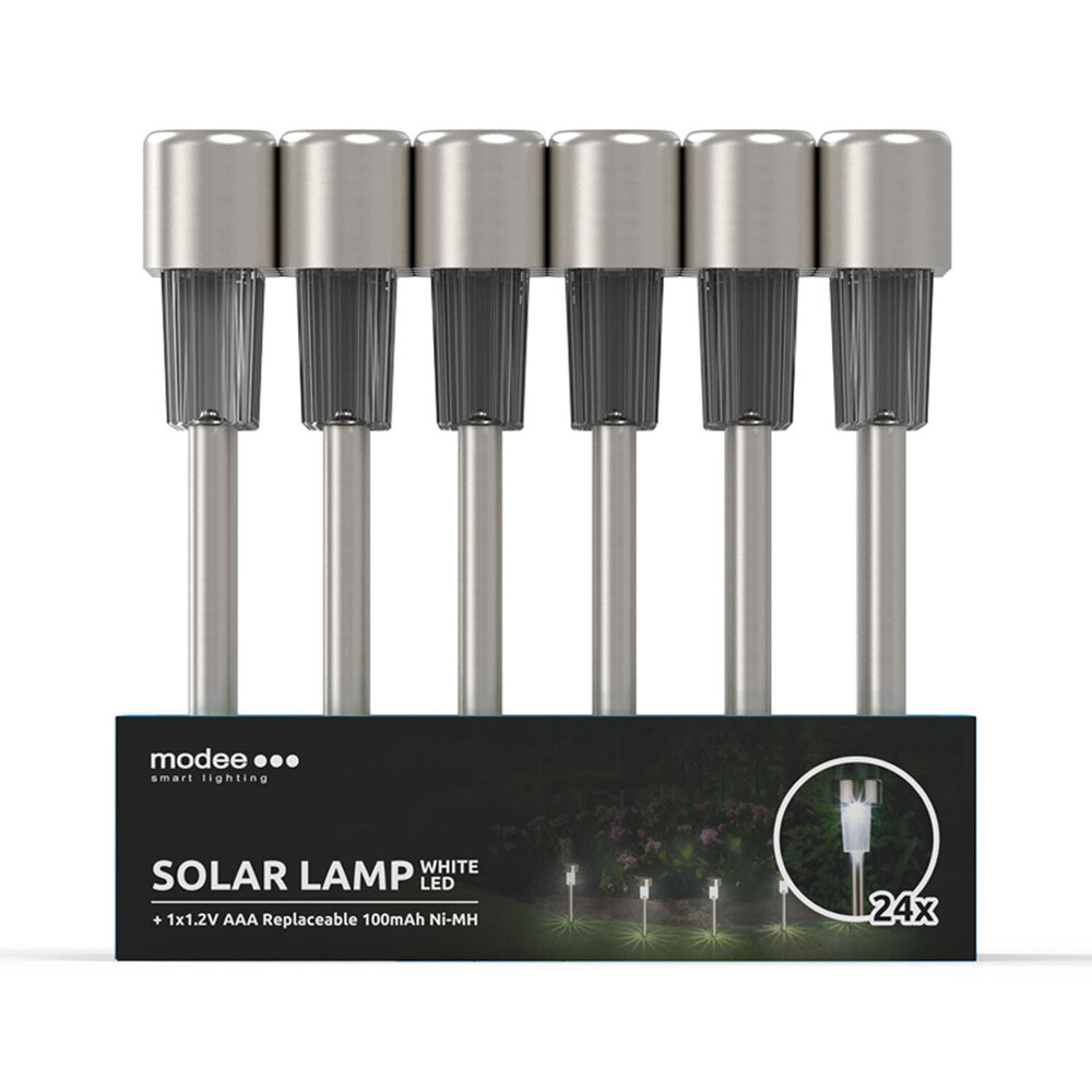 Modee LED Solcellelampe - 10000K Kold hvid - 36cm - GS001