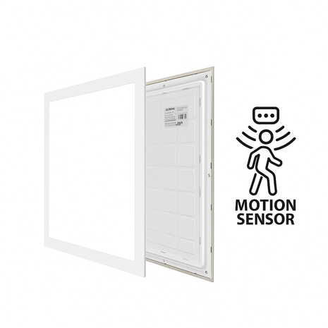 LCB LED LED Panel backlit – Indbygget sensor – 40W 4400Lm – 4000K 840 Køligt hvidt | 62x62cm – MV Sensor – UGR22 Opal – Tyske mål