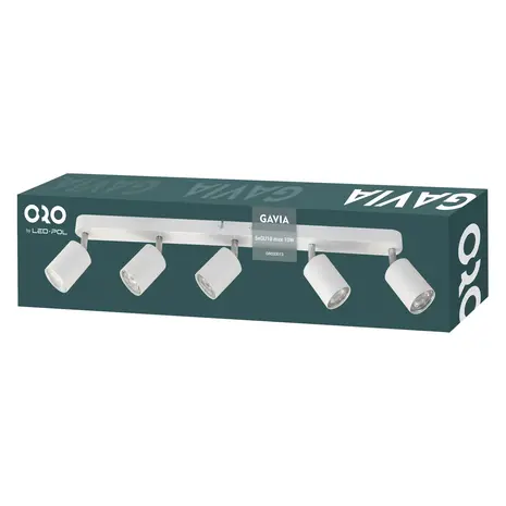 ORO LED-loftspot - 5x GU10-stik - Mat hvid ORO LED-loftspot - 5x GU10-stik - Mat hvid
