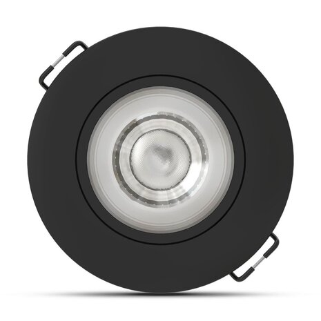 Modee LED inbouwspot Zwart- 4,8W - 420lm - 4000K - Kantelbaar - Niet Dimbaar - D80xH32mm Modee LED inbouwspot Zwart- 4,8W - 420lm - 4000K - Kantelbaar - Niet Dimbaar - D80xH32mm
