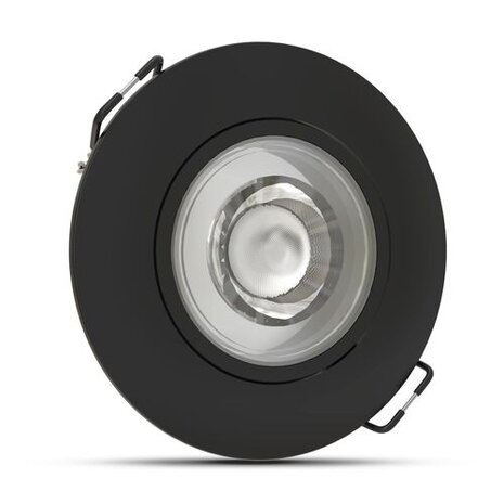 Modee LED inbouwspot Zwart- 4,8W - 420lm - 4000K - Kantelbaar - Niet Dimbaar - D80xH32mm Modee LED inbouwspot Zwart- 4,8W - 420lm - 4000K - Kantelbaar - Niet Dimbaar - D80xH32mm