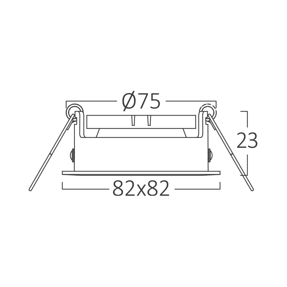 Brayton LED downlight nikkel firkantet - Udskæring 75mm - Udvendig størrelse 84mm - ekskl. lyskilde Brayton LED downlight nikkel firkantet - Udskæring 75mm - Udvendig størrelse 84mm - ekskl. lyskilde