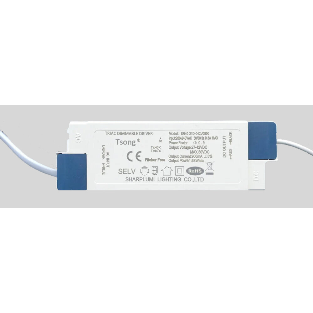 LED Driver - Flimmerfri DC27 - 40V 900mA - Til 32W og 40W LED paneler ...
