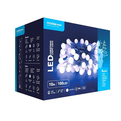 Modee Lighting Modee LED-julekædebelysning bærplastik med adapter (100LED/10m/10cm) RGB+fjernbetjening - Copy Modee Lighting Modee LED-julekædebelysning bærplastik med adapter (100LED/10m/10cm) RGB+fjernbetjening - Copy