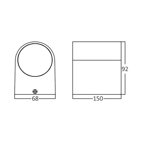 Brayton LED-væglampe IP44 , op og ned  – 2x GU10 – aluminium – antracit Brayton LED-væglampe IP44 , op og ned  – 2x GU10 – aluminium – antracit