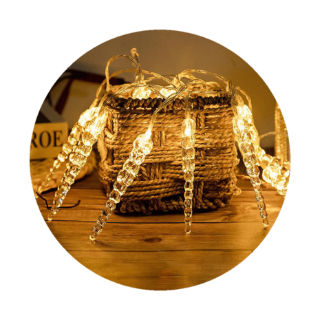 Modee Julelyskæde Istapper på Batteri - 2,85 Meter - 20 LED'er - Varm Hvid Modee Julelyskæde Istapper på Batteri - 2,85 Meter - 20 LED'er - Varm Hvid