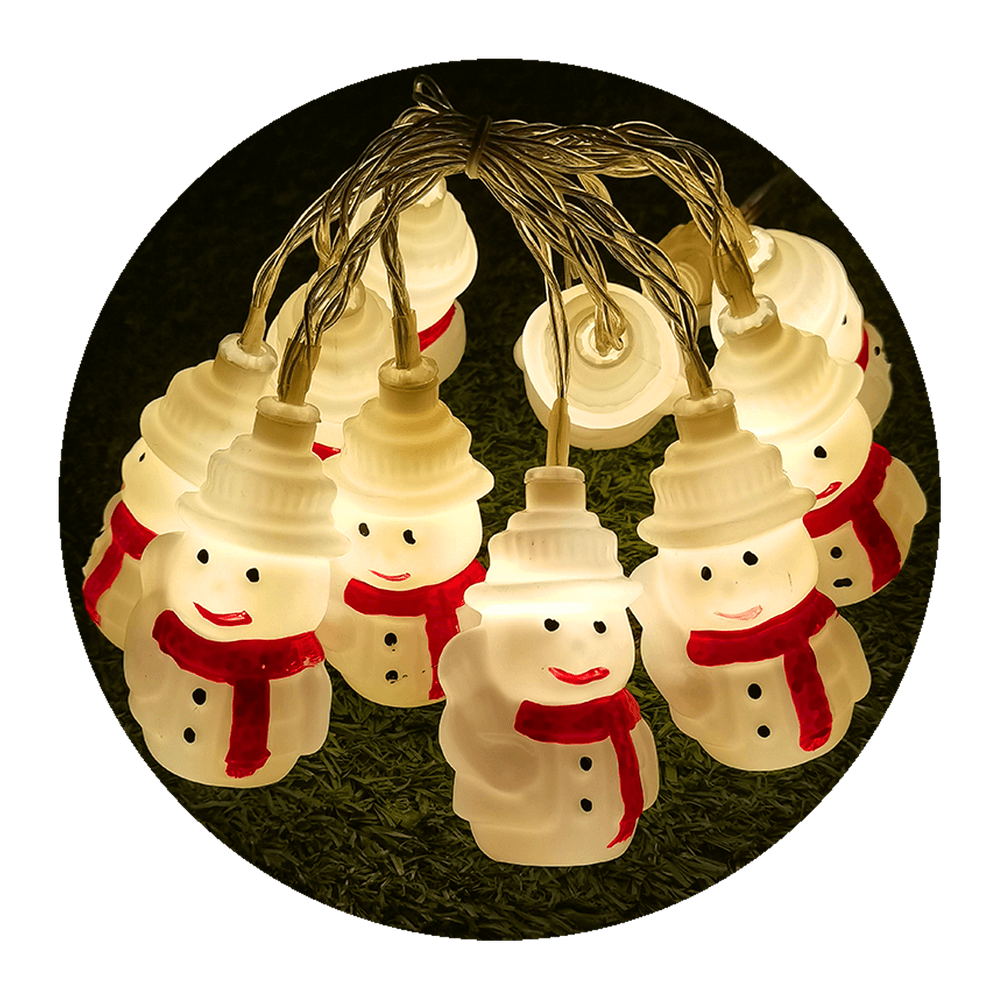 Modee Julelyskæde med Snemand - 1,35 Meter - 10 LED'er - På Batteri Modee Julelyskæde med Snemand - 1,35 Meter - 10 LED'er - På Batteri