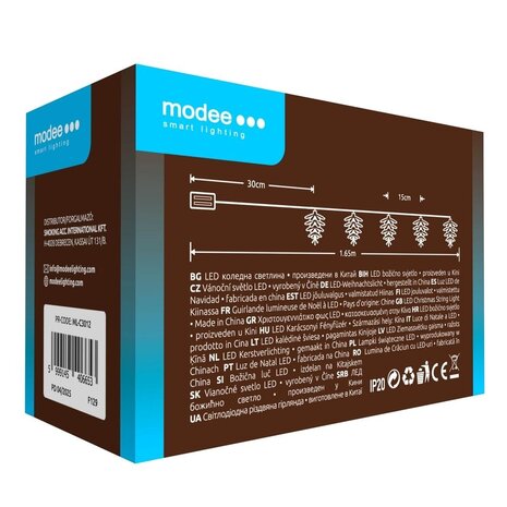 Modee Julelyskæde med Kogler - 1,65 Meter - 10 LED'er - På Batteri Modee Julelyskæde med Kogler - 1,65 Meter - 10 LED'er - På Batteri