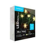 Modee Julelyskæde med Snefnug - 1,2 Meter - 10 LED'er - På Batteri