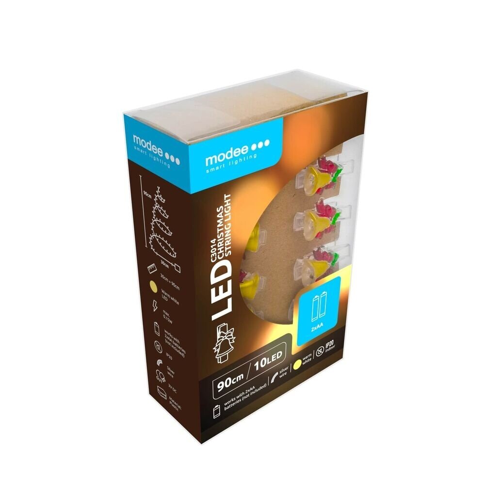 Modee Julelyskæde Klokke med LED Klemmer - 1,2 Meter - 10 LED'er - Varm Hvid Modee Julelyskæde Klokke med LED Klemmer - 1,2 Meter - 10 LED'er - Varm Hvid