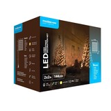 Modee Julelysnets LED - 2x2 Meter - 144 LED'er - Varm Hvid