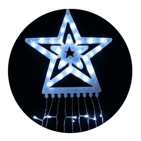 Modee Julebelysning Cluster Kold Hvid - 3 Meter - 300 LED'er - IP44 Modee Julebelysning Cluster Kold Hvid - 3 Meter - 300 LED'er - IP44