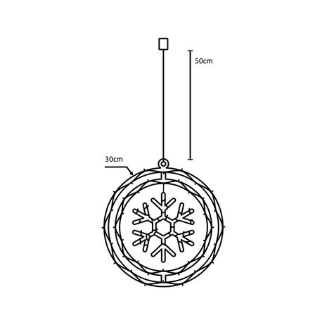 Modee LED Julekrans Snefnug - Ø50cm - 48 LED'er - Varm Hvid - På Batteri Modee LED Julekrans Snefnug - Ø50cm - 48 LED'er - Varm Hvid - På Batteri