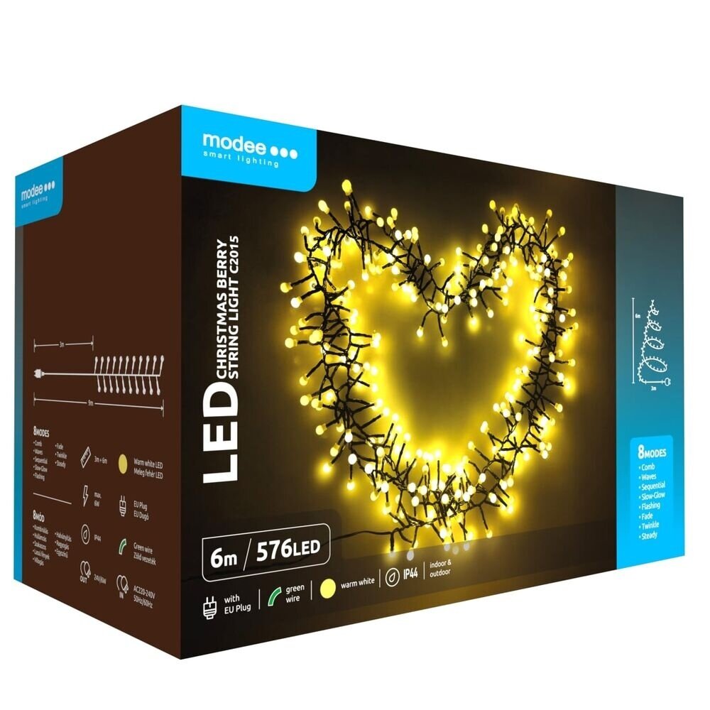 Modee Julebelysning LED Cluster 6m 576 LED - IP44 Modee Julebelysning LED Cluster 6m 576 LED - IP44
