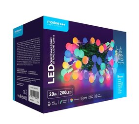 Modee Julebelysning LED Lyskæde Berry 20m 200 LED Multifarvet Modee Julebelysning LED Lyskæde Berry 20m 200 LED Multifarvet