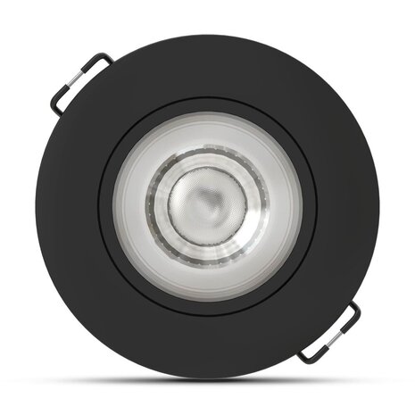 Modee LED indbygningsspot - Sort - 4W - 3CCT - 3000K/4000K/6500K - 480lm - IP44 - 80mm - Tiltbar - Dæmpbar | Savningsmål 68mm Modee LED indbygningsspot - Sort - 4W - 3CCT - 3000K/4000K/6500K - 480lm - IP44 - 80mm - Tiltbar - Dæmpbar | Savningsmål 68mm