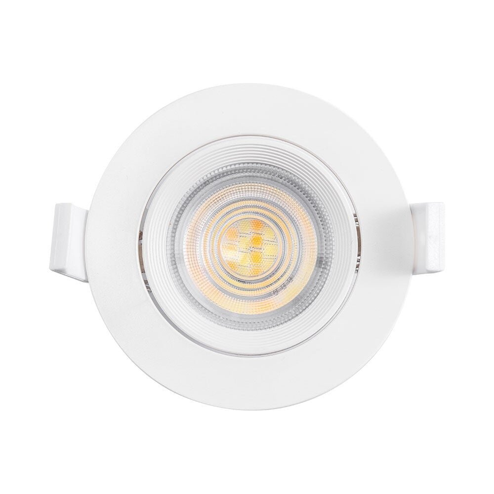 Braytron LED-downlight - 7W dæmpbar - huldiameter 70 mm - Justerbar lysfarve - Mat hvid