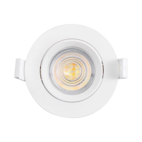 Braytron LED-downlight - 7W dæmpbar - huldiameter 70 mm - Justerbar lysfarve - Mat hvid